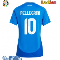 Italy Lorenzo Pellegrini #10 Replica Home Shirt Ladies Euro 2024 Short Sleeve